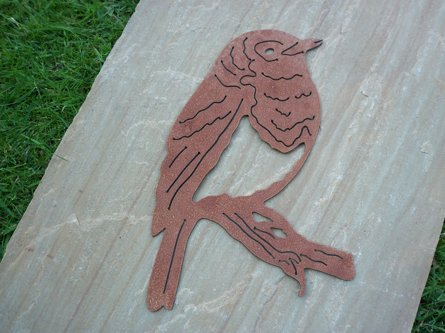 Rusty Metal ROBIN Bird Garden Ornament. Rustic Garden Decor. Metal Garden Robin Decoration. Rusted Steel Garden Art. Birthday Gift for Mum.