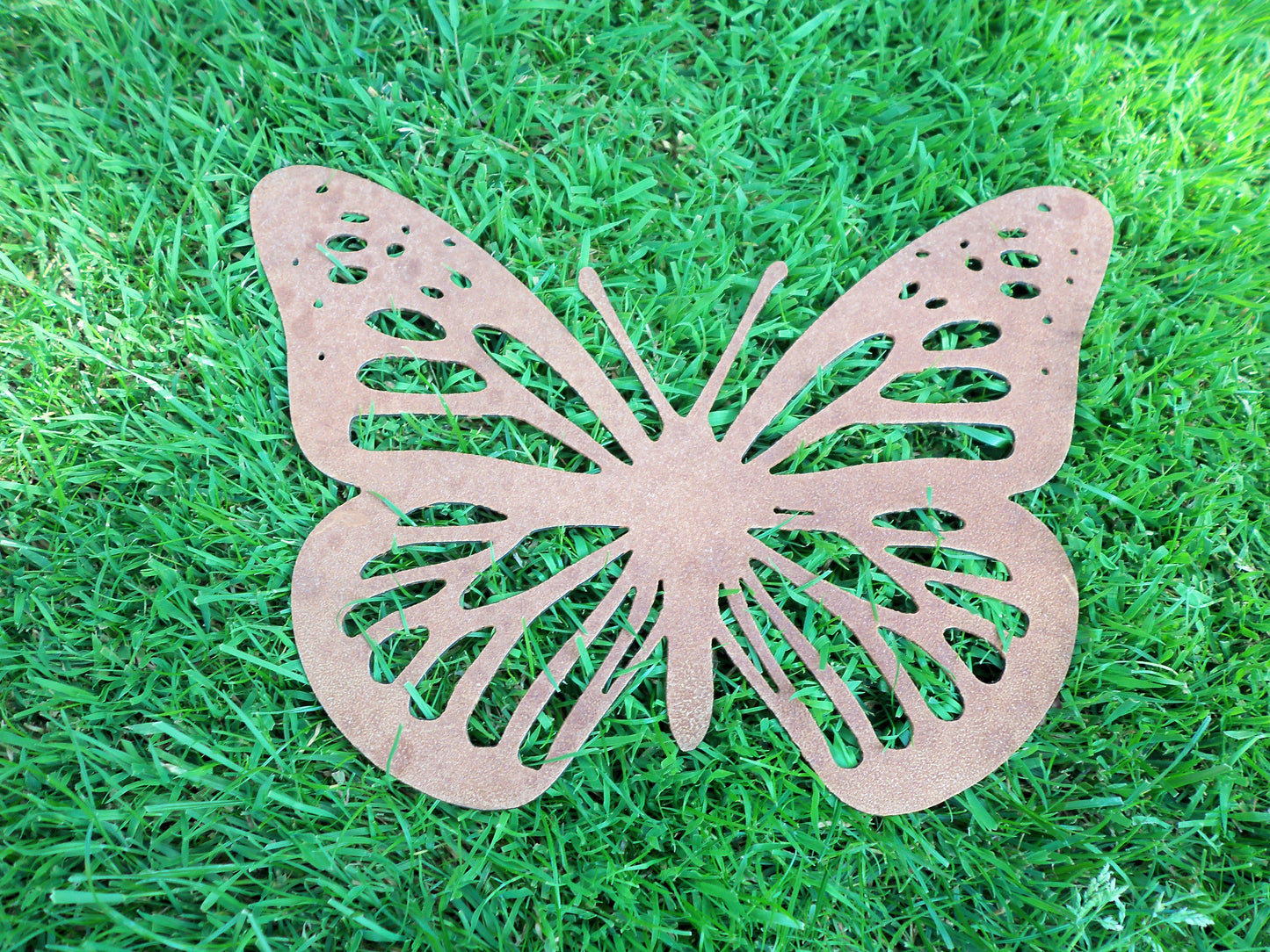Rusty Metal BUTTERFLY Garden Ornament. Rustic Garden Decor. Metal Garden Butterfly Decoration. Rusted Steel Garden Art. Vintage Plaque Gift.