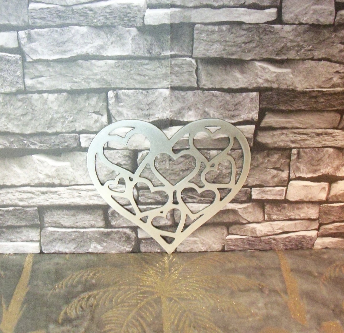 Metal LOVE HEART of HEARTS - S. Garden Ornament. Rustic Garden Decor. Metal Garden Heart Decoration. Steel Garden Art. Birthday Gift for Mum