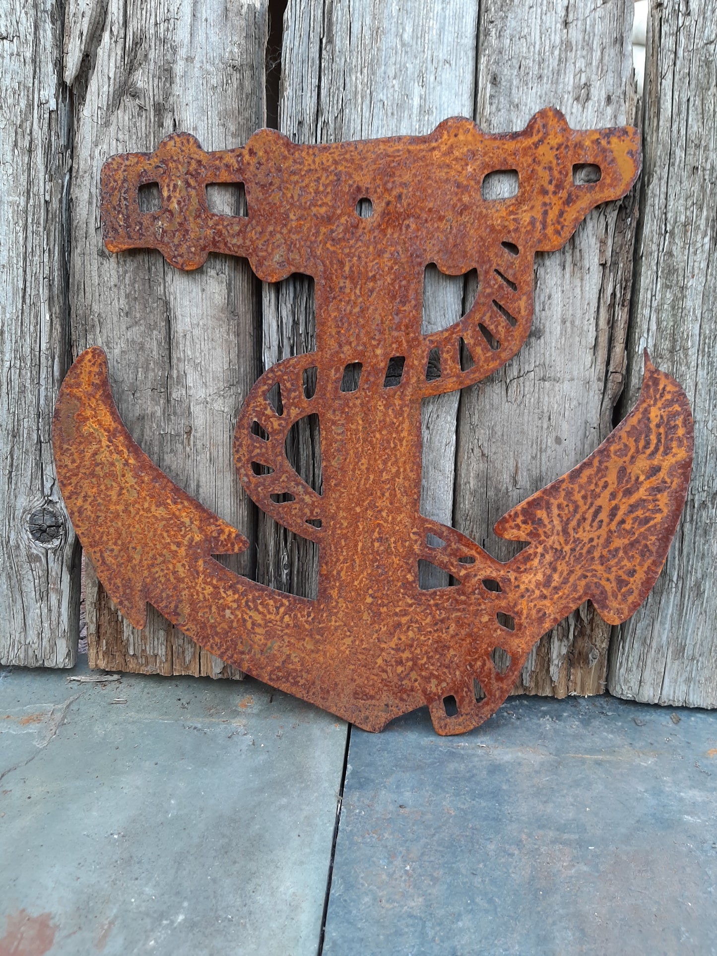 Rusty Metal ANCHOR Garden Ornament. Rustic Garden Decor. Metal Garden Decoration. Rusted Steel Garden Art. Nautical Maratime Gift for Dad