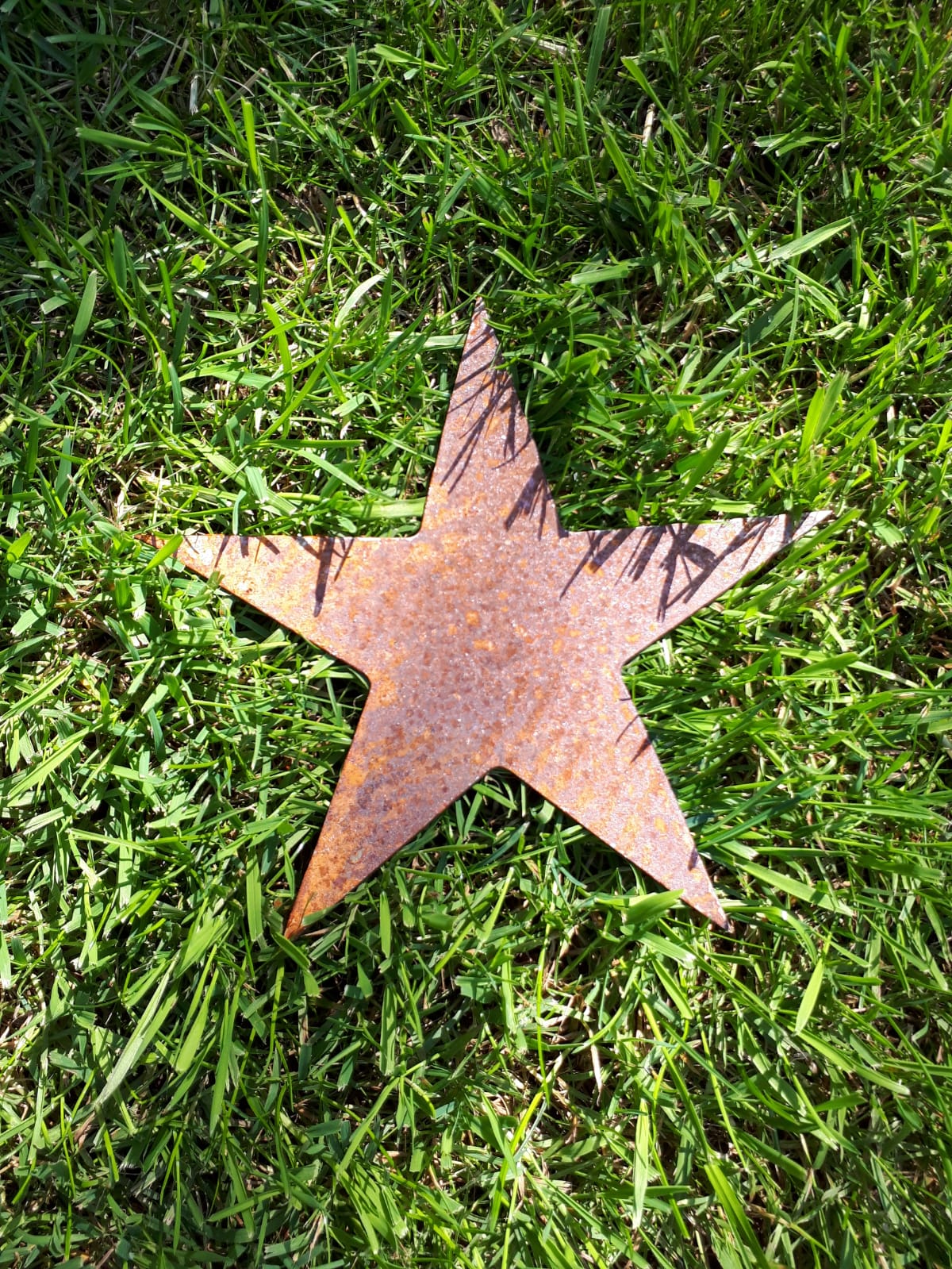 Rusty Metal STAR -Large Garden Ornament. Rustic Garden Decor. Rusted Steel Garden Art. Vintage Metal Garden Decoration. Birthday Gift Present