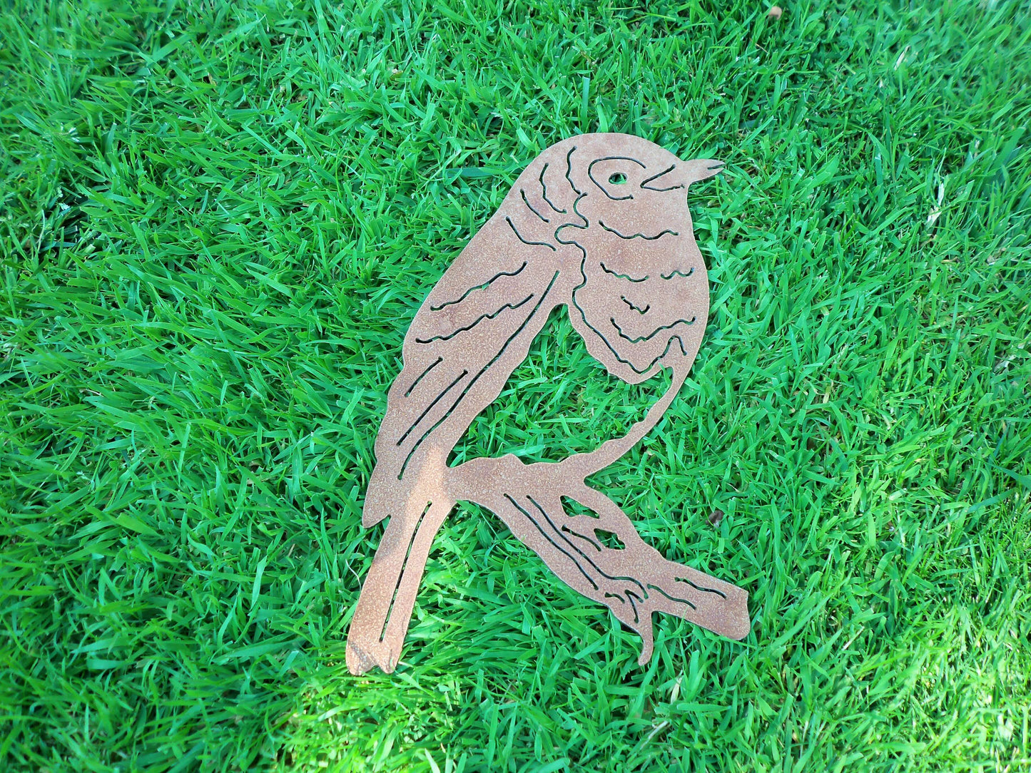 Rusty Metal ROBIN Bird Garden Ornament. Rustic Garden Decor. Metal Garden Robin Decoration. Rusted Steel Garden Art. Birthday Gift for Mum.