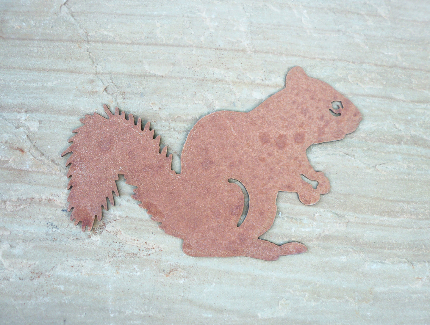 Rusty Metal SQUIRREL Garden Ornament. Rustic Garden Decor. Metal Garden Squirrel Decoration. Rusted Steel Garden Art. Birthday Gift for Mum