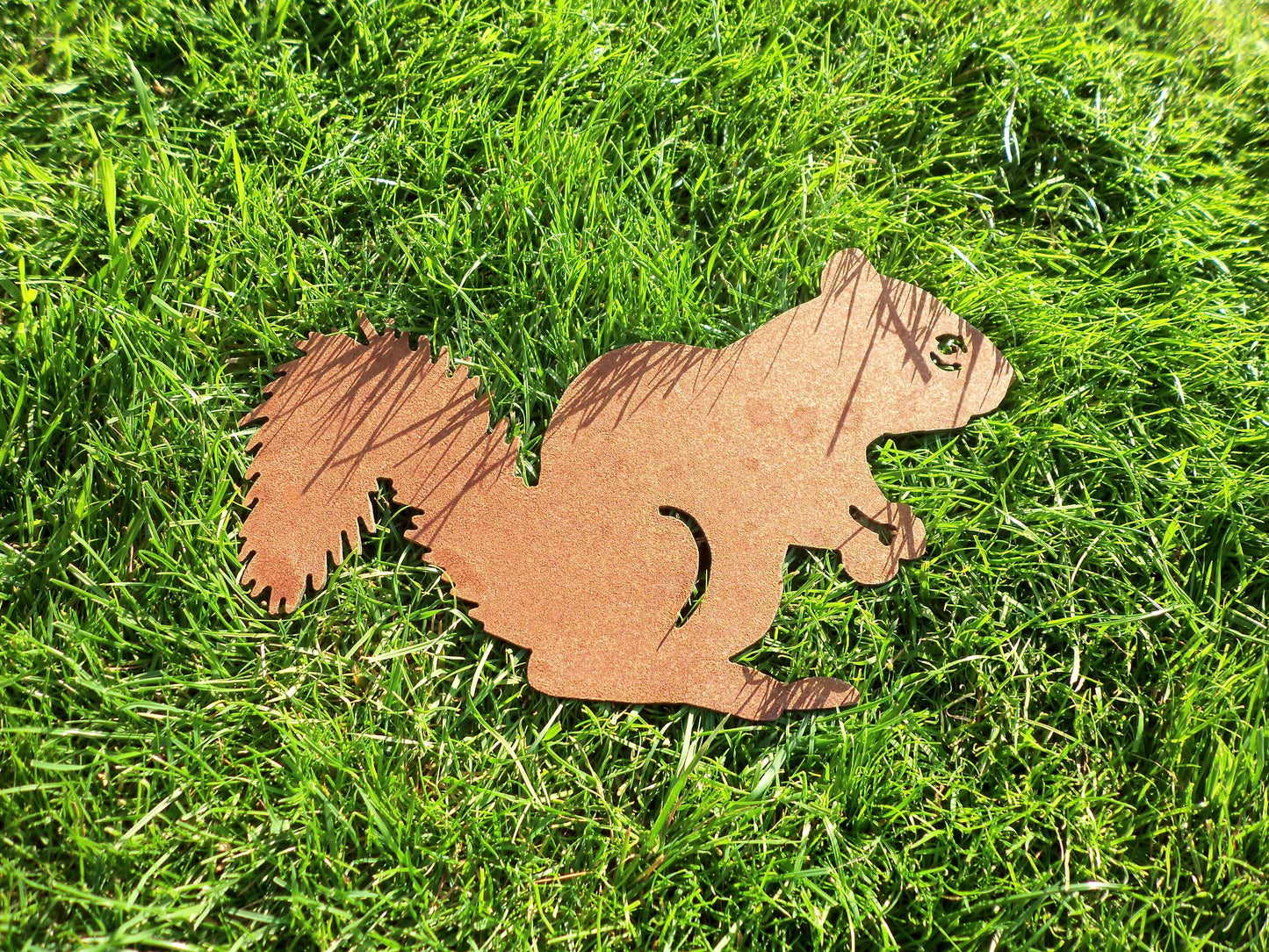 Rusty Metal SQUIRREL Garden Ornament. Rustic Garden Decor. Metal Garden Squirrel Decoration. Rusted Steel Garden Art. Birthday Gift for Mum