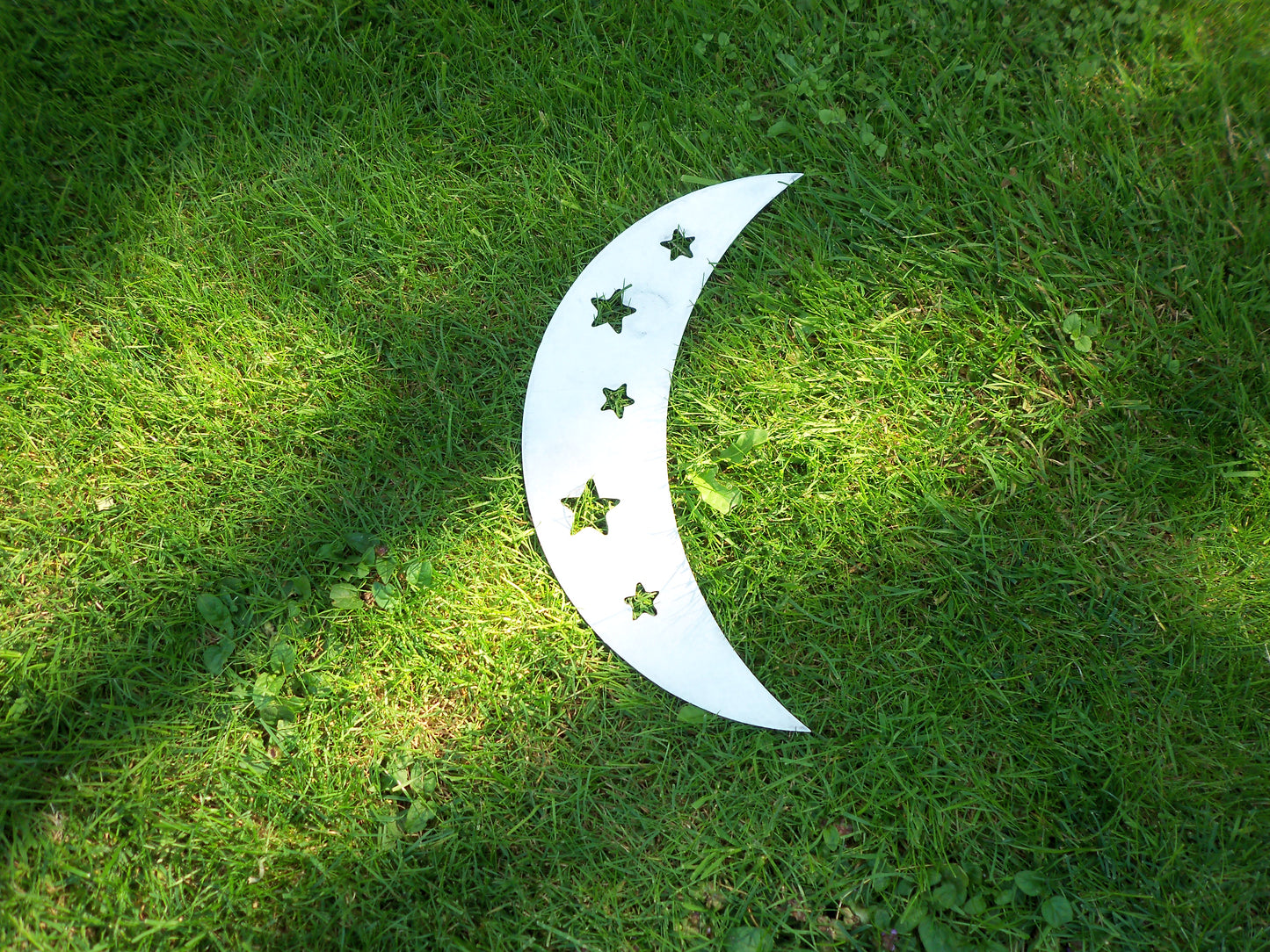 Metal CRESCENT MOON Garden Ornament. Rustic Garden Decor. Metal Garden MOON Decoration. Steel Home & Garden Wall Tree Art. Birthday Gift Mum