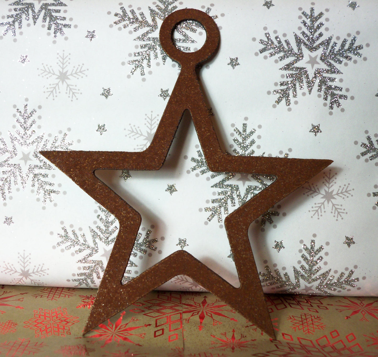 Rusty Metal HANGING STAR Garden Ornament. Rustic Garden Decor. Rusted Steel Garden Art. Metal STAR Garden Decoration. Birthday Gift.