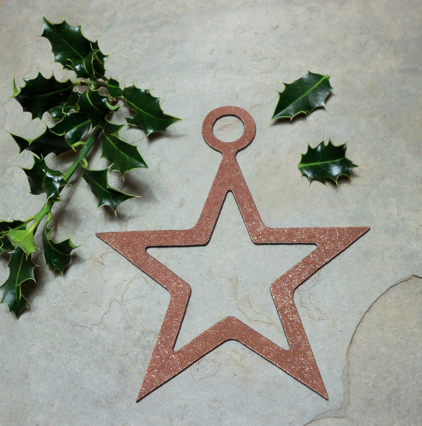 Rusty Metal HANGING STAR Garden Ornament. Rustic Garden Decor. Rusted Steel Garden Art. Metal STAR Garden Decoration. Birthday Gift.