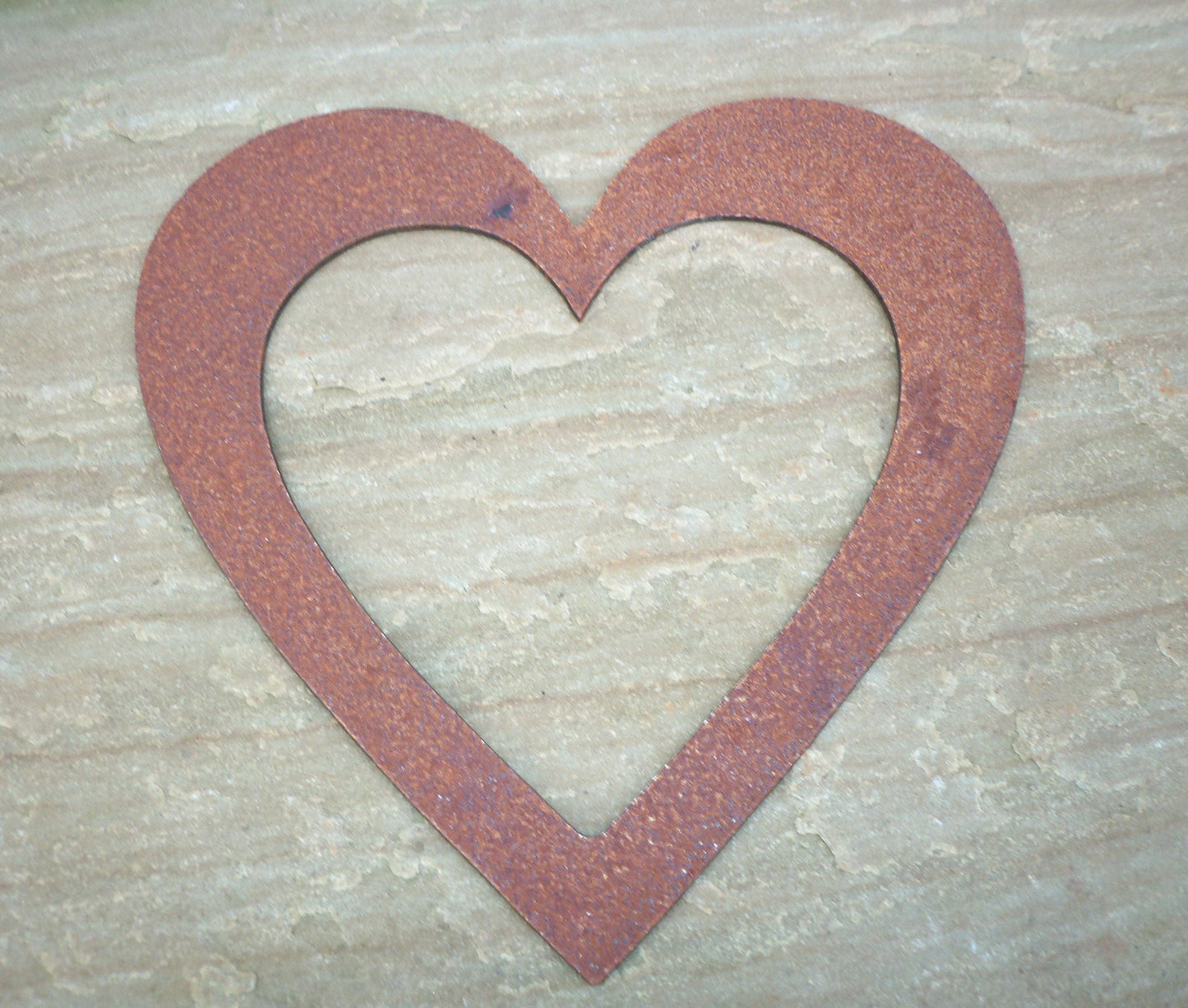 Rusty Metal LOVE HEART Garden Ornament. Rustic Garden Decor. Metal HEART Garden Decoration. Rusted Steel Garden Art. Birthday Gift Mum Wife.