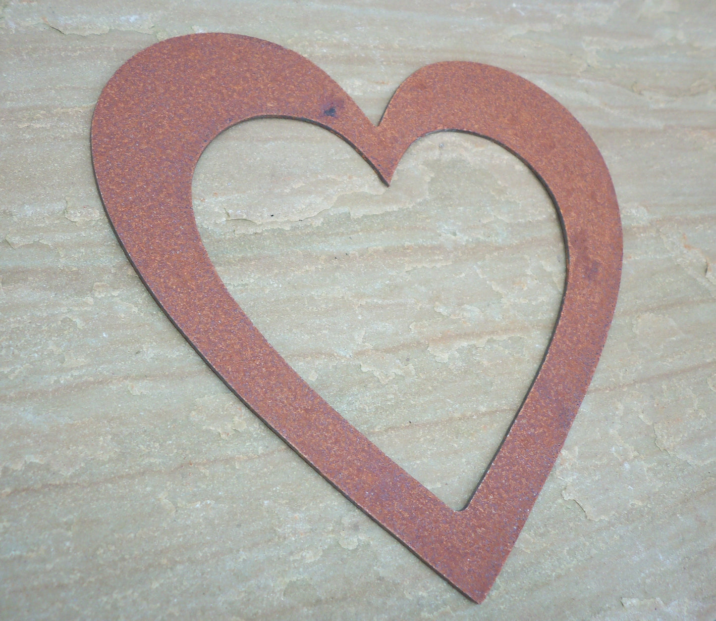 Rusty Metal LOVE HEART Garden Ornament. Rustic Garden Decor. Metal HEART Garden Decoration. Rusted Steel Garden Art. Birthday Gift Mum Wife.