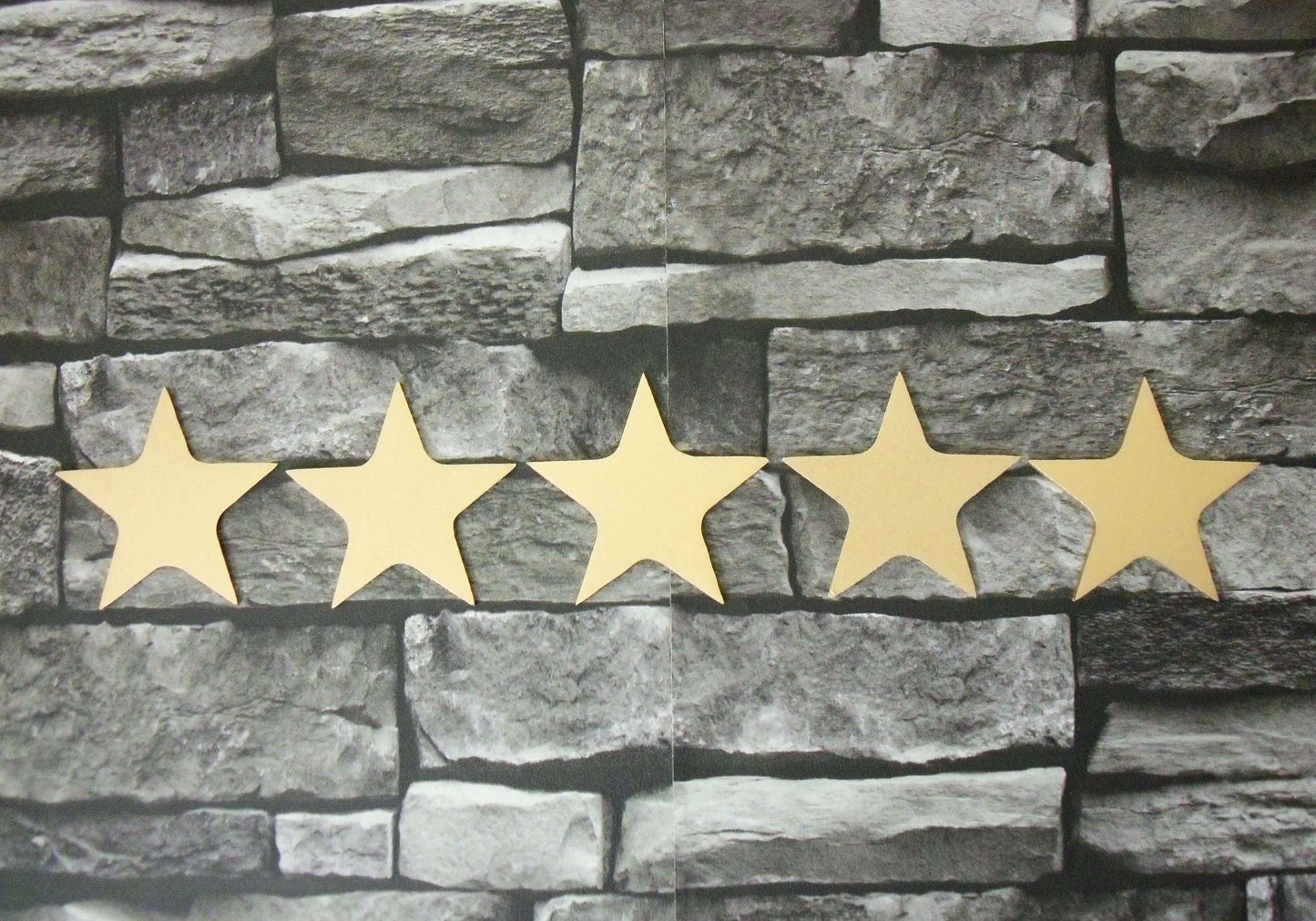 Gold Painted Metal STARS x 5 Home & Garden Ornament. Metal STAR Home Decoration. Gold Painted Steel Home Art Decor. Birthday Present Mother.