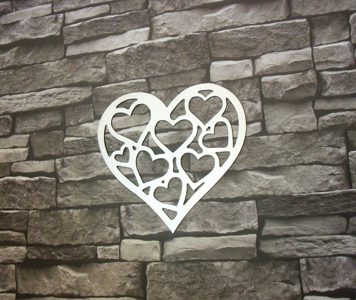 Metal LOVE HEART of HEARTS - S. Garden Ornament. Rustic Garden Decor. Metal Garden Heart Decoration. Steel Garden Art. Birthday Gift for Mum