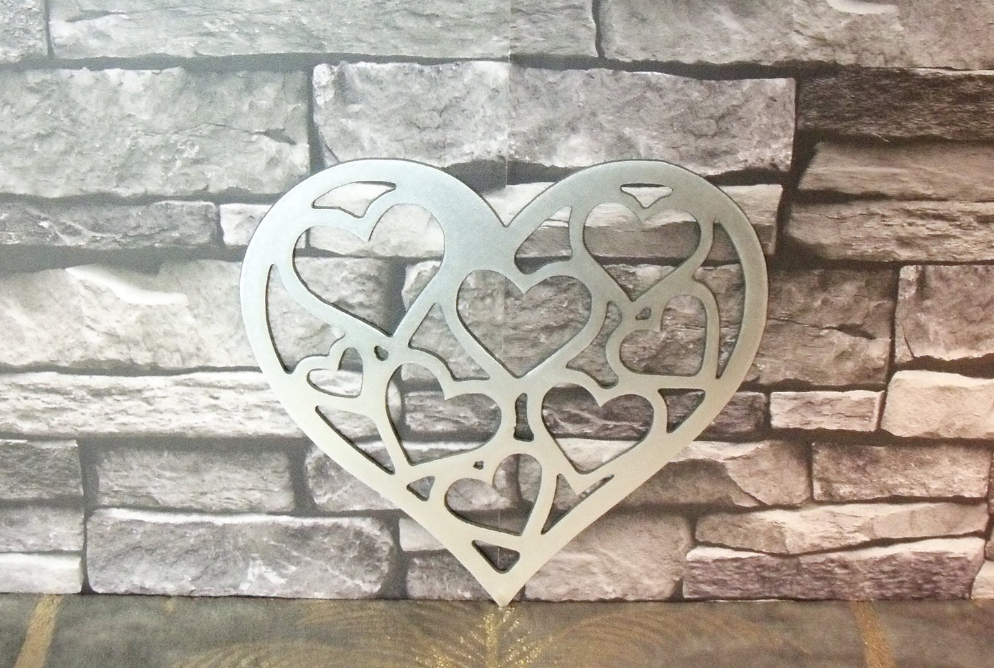 Metal LOVE HEART of HEARTS - S. Garden Ornament. Rustic Garden Decor. Metal Garden Heart Decoration. Steel Garden Art. Birthday Gift for Mum