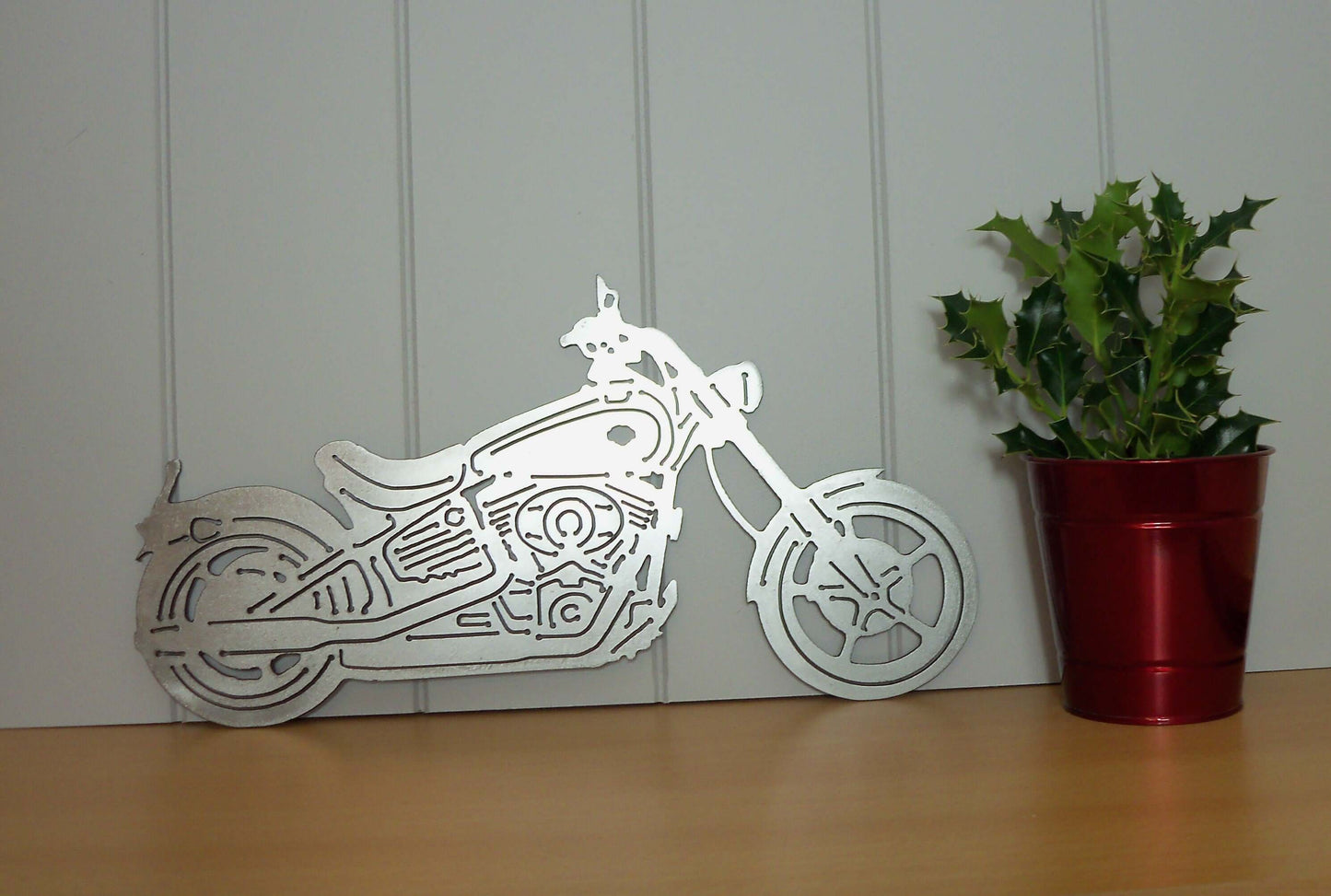 Metal MOTORCYCLE Harley Davidson Garden Ornament. Rustic Garden Decor. Metal Garden MOTORBIKE Decoration. Steel Garden Art
