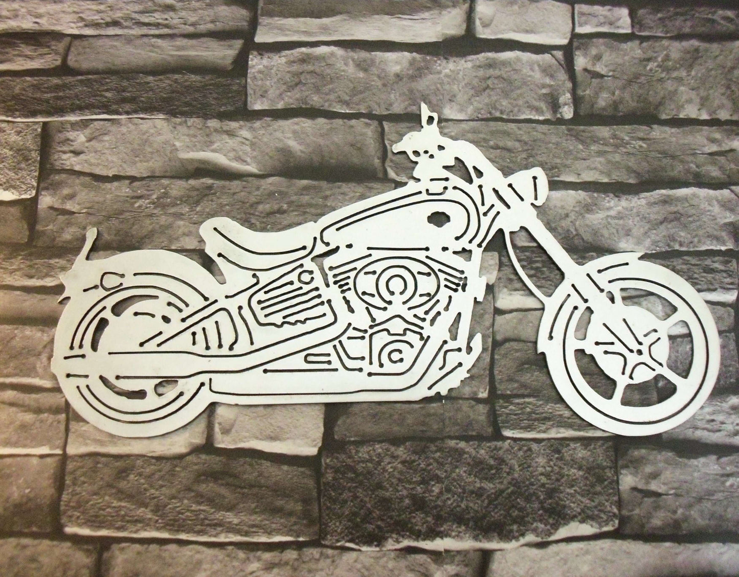 Metal MOTORCYCLE Harley Davidson Garden Ornament. Rustic Garden Decor. Metal Garden MOTORBIKE Decoration. Steel Garden Art