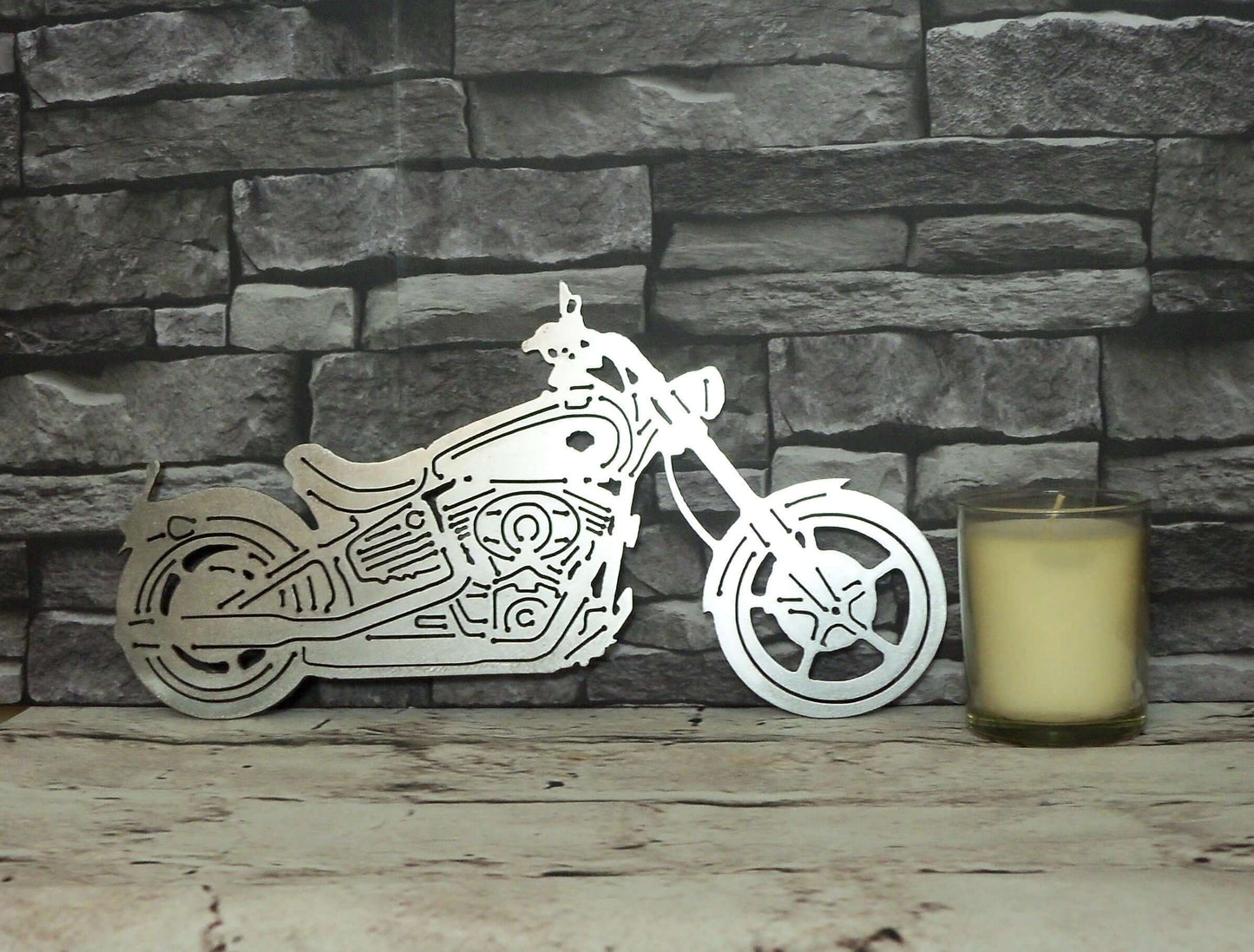 Metal MOTORCYCLE Harley Davidson Garden Ornament. Rustic Garden Decor. Metal Garden MOTORBIKE Decoration. Steel Garden Art