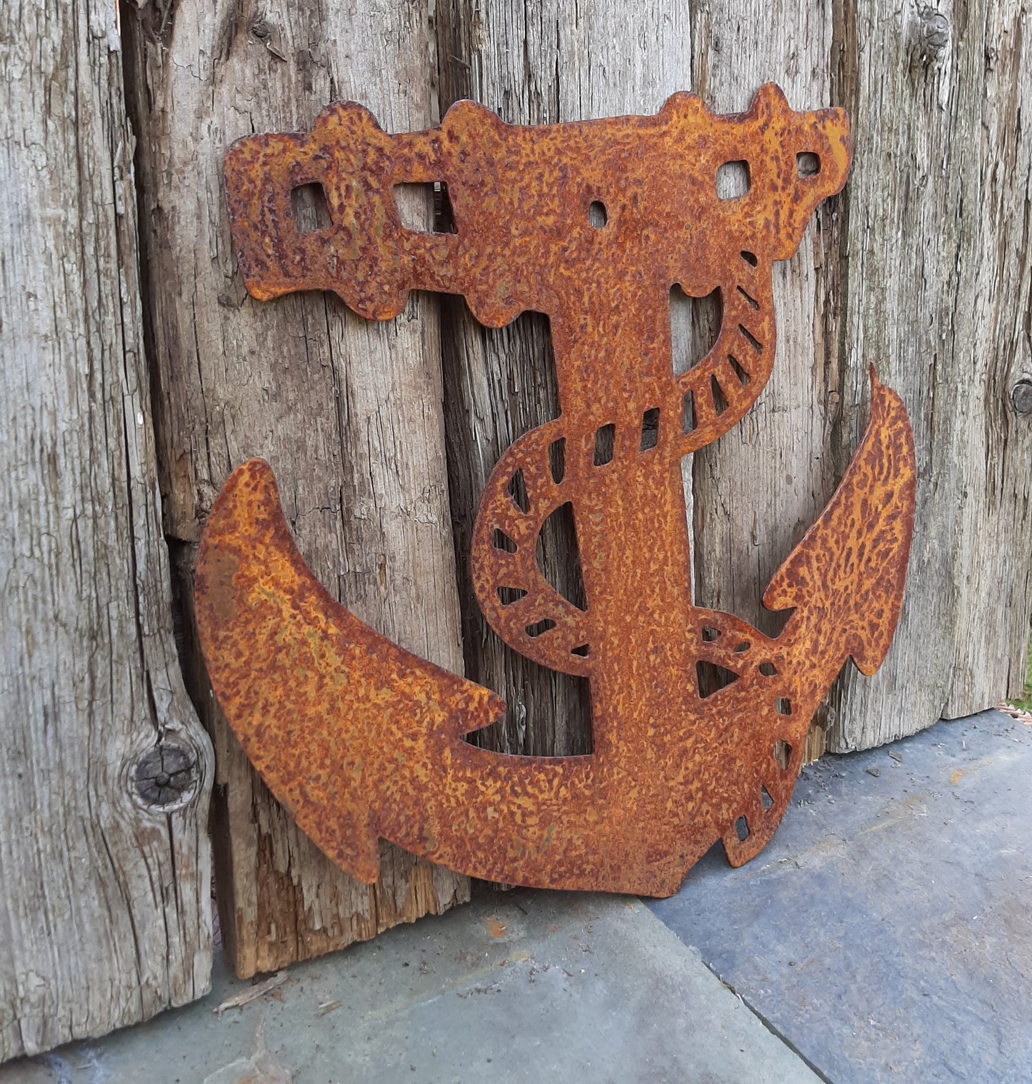 Rusty Metal ANCHOR Garden Ornament. Rustic Garden Decor. Metal Garden  Decoration. Rusted Steel Garden Art. Nautical Maratime Gift for Dad